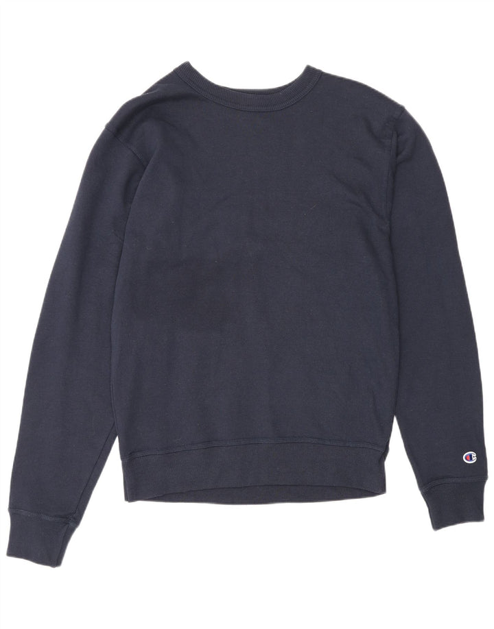 Champion moletom masculino jumper pequeno algodão azul marinho