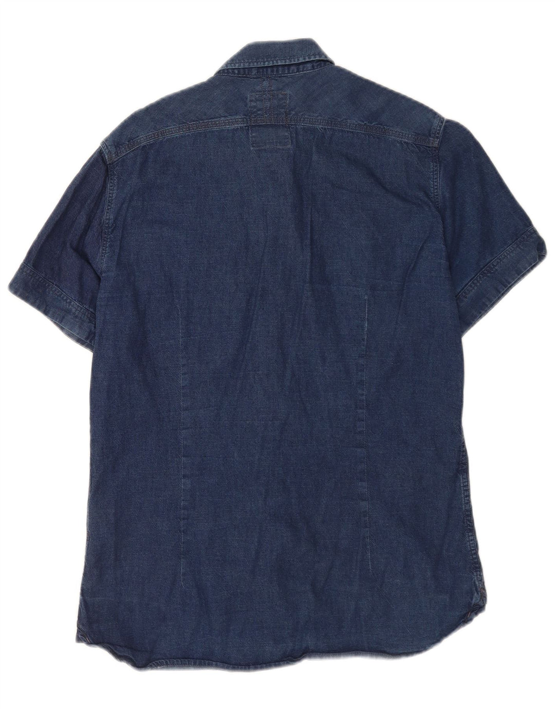 Camisa masculina de manga curta G-Star grande algodão azul