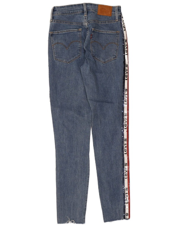 Calça jeans feminina Levi's 721 Graphic High Rise Skinny W24 L27 Azul Colorblock