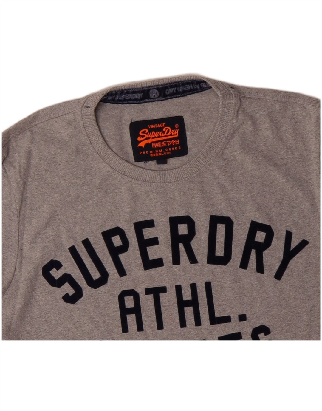 Camiseta masculina gráfica SUPERDRY grande algodão cinza