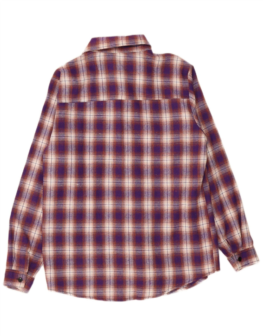 Camisa masculina de flanela Shein pequena roxa xadrez poliéster