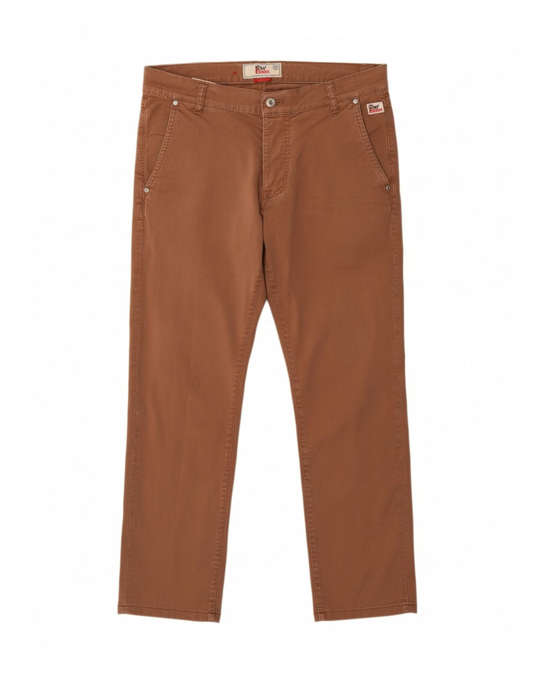 ROY ROGERS Mens Straight Chino Trousers W34 L27 Brown Cotton Vintage Roy Rogers and Second-Hand Roy Rogers from Messina Hembry 