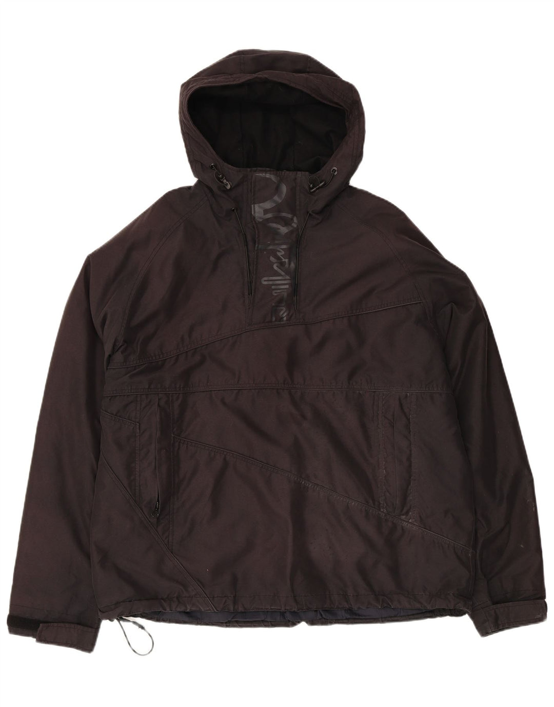 Jaqueta corta-vento masculina Quiksilver com estampa gráfica UK 40 grande preta