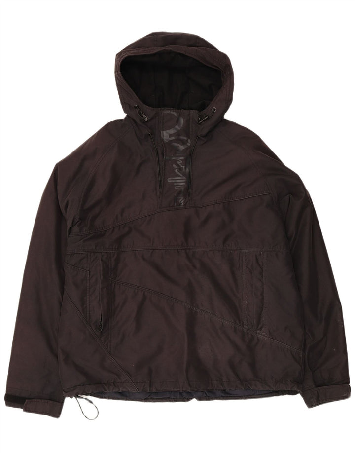 Jaqueta corta-vento masculina Quiksilver com estampa gráfica UK 40 grande preta