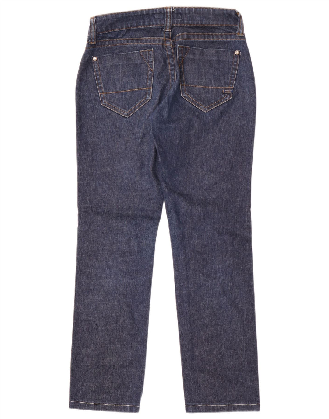 Jeans retos femininos Massimo Dutti W27 L29 algodão azul marinho