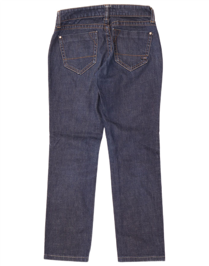 Jeans retos femininos Massimo Dutti W27 L29 algodão azul marinho
