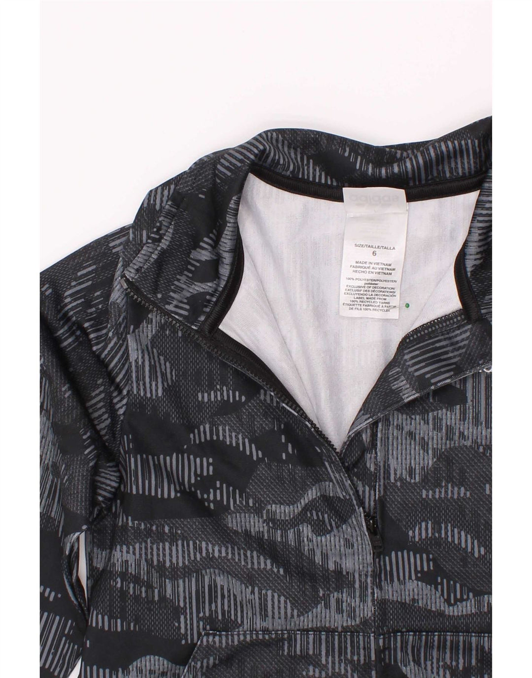 Jaqueta Adidas Meninos Treino Top 5-6 Anos Cinza Camuflagem Poliéster