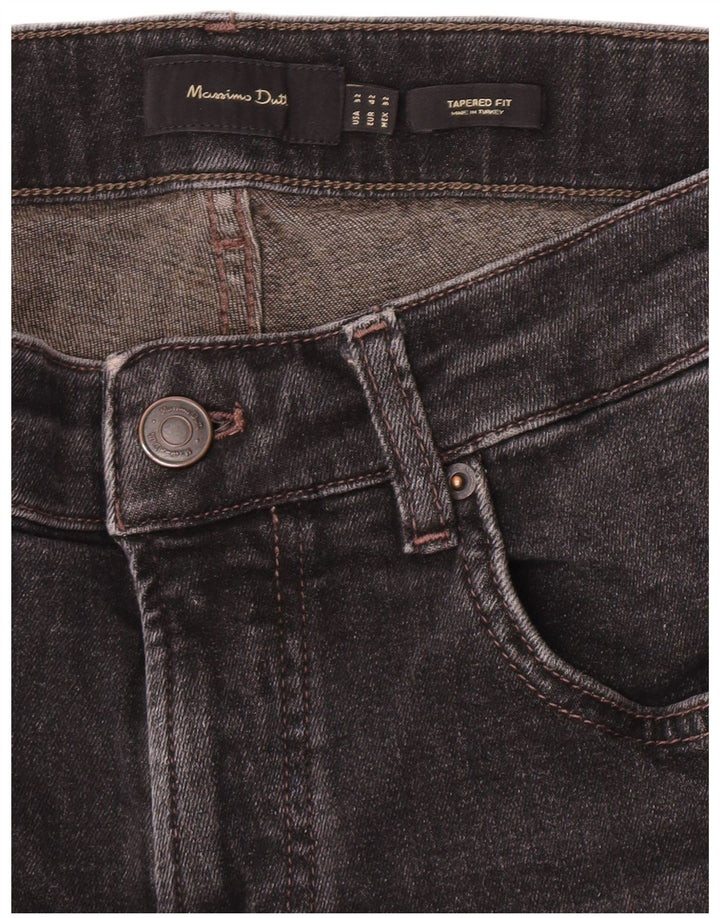 Jeans Massimo Dutti Masculino Tapered EU 42 Grande W32 L29 Cinza