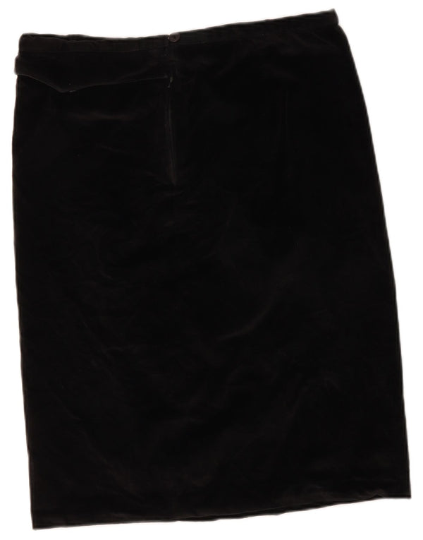 Saia reta de veludo feminina vintage W34 grande preta