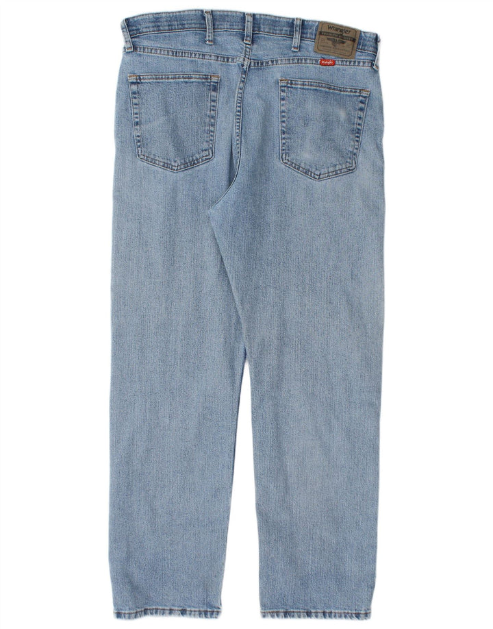 Calça jeans reta masculina WRANGLER regular fit W36 L30 algodão azul