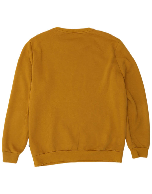 Puma Mens Moletom Jumper Médio Algodão Amarelo