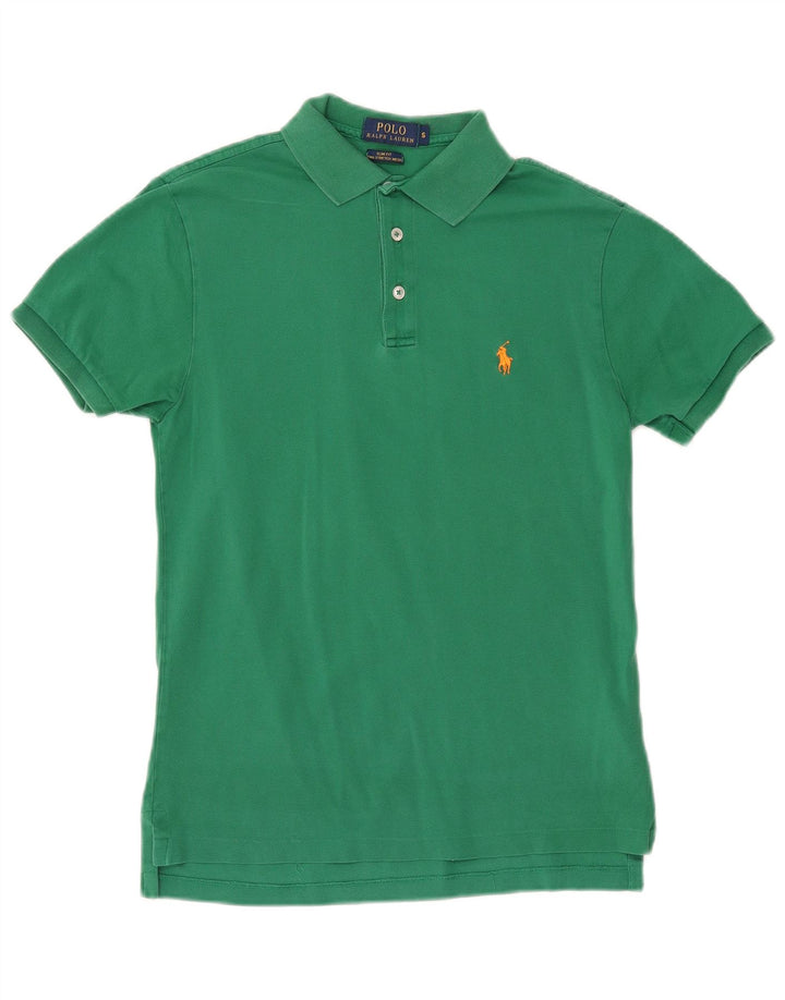 POLO RALPH LAUREN Camisa polo masculina slim fit pequena algodão verde