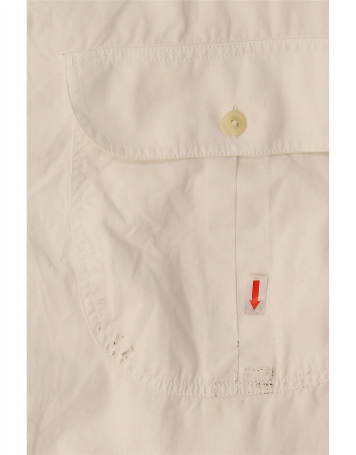 TRUSSARDI JEANS Mens Shirt XL White Cotton Vintage Trussardi Jeans and Second-Hand Trussardi Jeans from Messina Hembry 