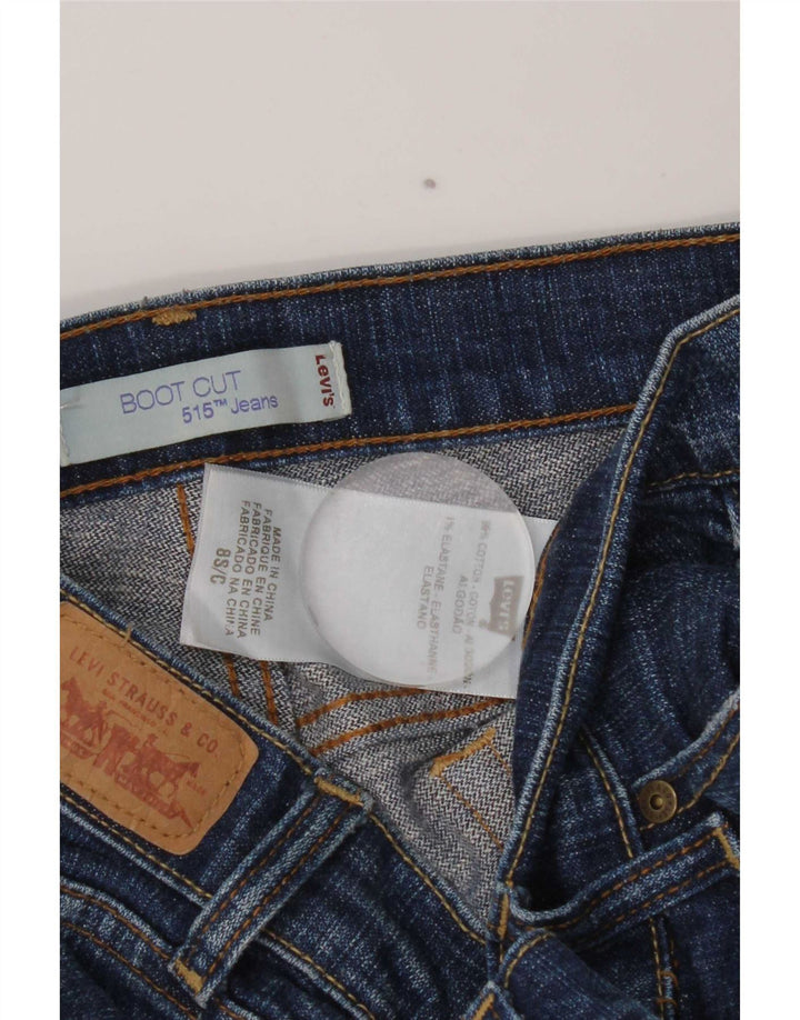 Calça jeans feminina Levi's 515 Bootcut US 8 médio W32 L29 azul algodão