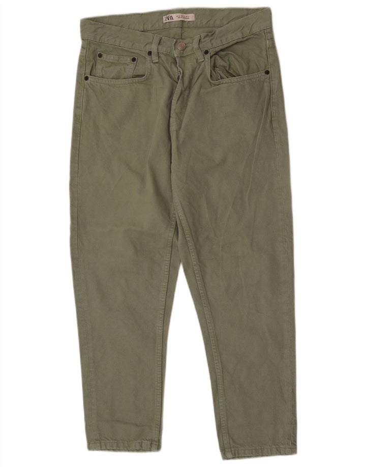 Zara Mens Slim Jeans EU 40 Médio W31 L26 Algodão Verde