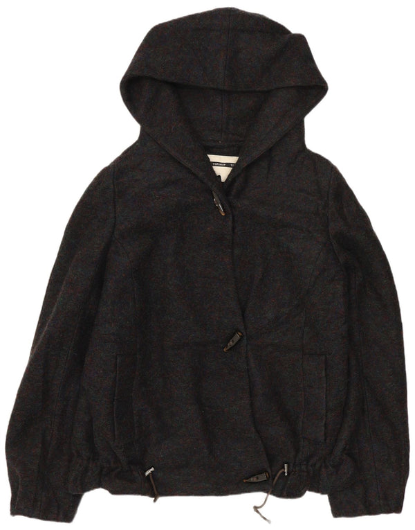 Jaqueta Duffle com Capuz Oversized Feminina Topshop Reino Unido 12 Médio Preto