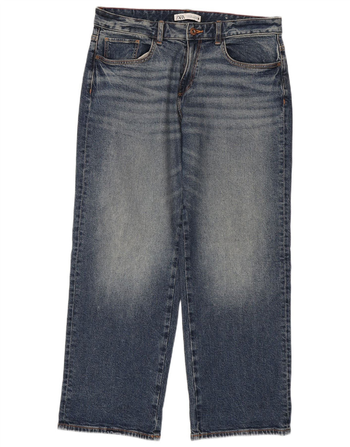 Zara Womens Loose Jeans EU 40 Médio W30 L29 Azul Algodão