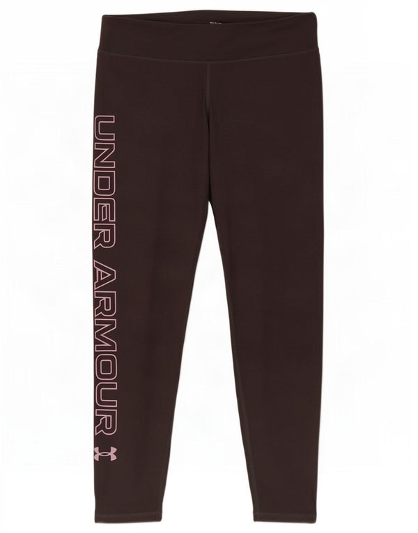 Under Armour Womens Graphic Leggings UK 10 Pequeno Algodão Cinza