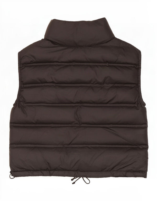Colete acolchoado feminino Zara UK 18 XL algodão preto