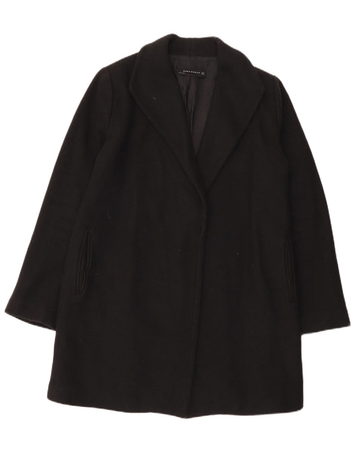 Sobretudo aberto feminino Zara Reino Unido 10 pequeno preto