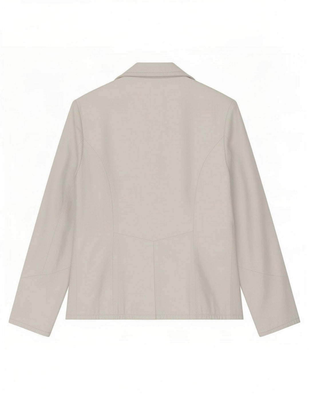 Jaqueta blazer feminina vintage de couro com 2 botões IT 44 médio branco
