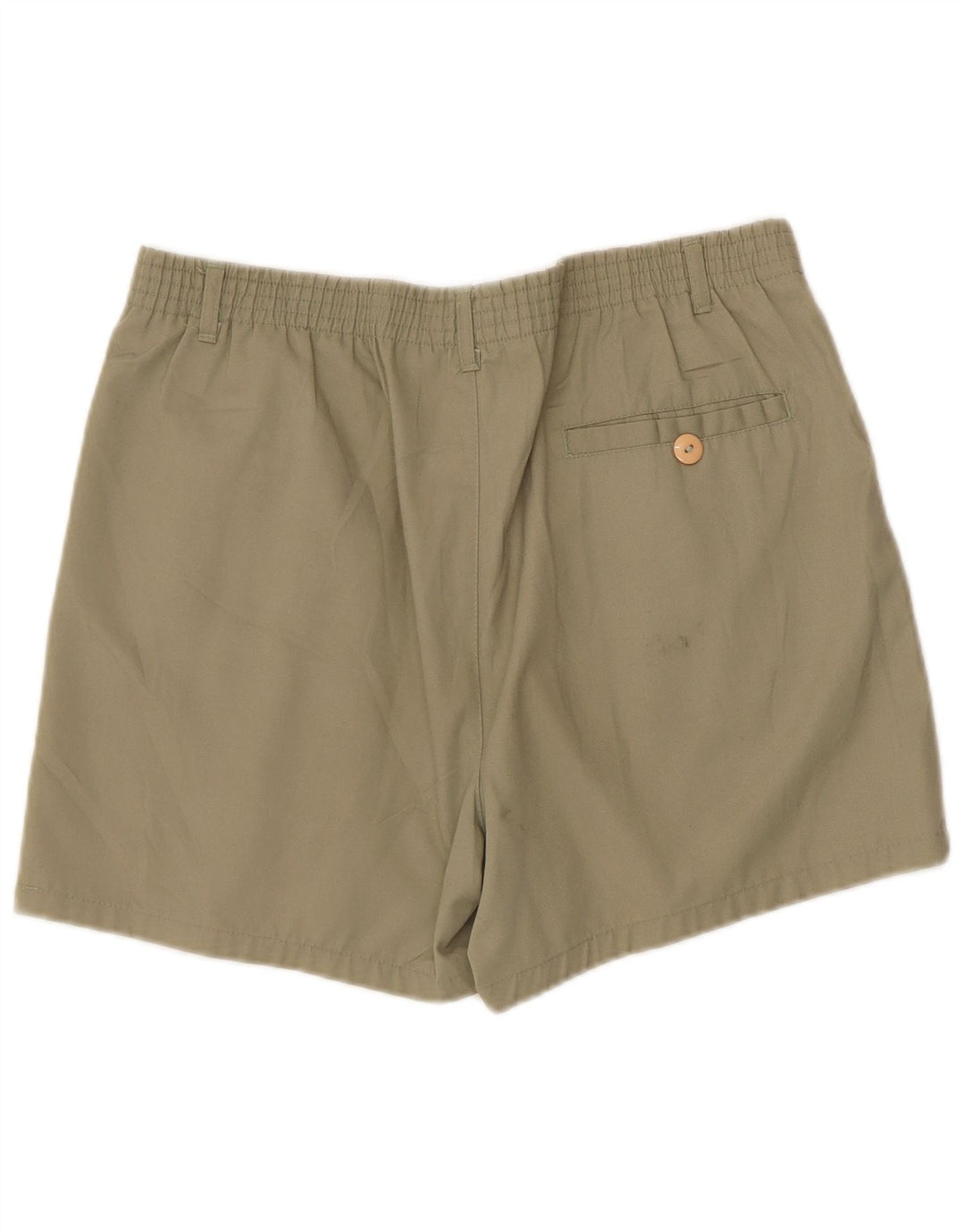 Shorts Chino Pegged Feminino Vintage IT 46 Grande W32 Khaki Poliéster