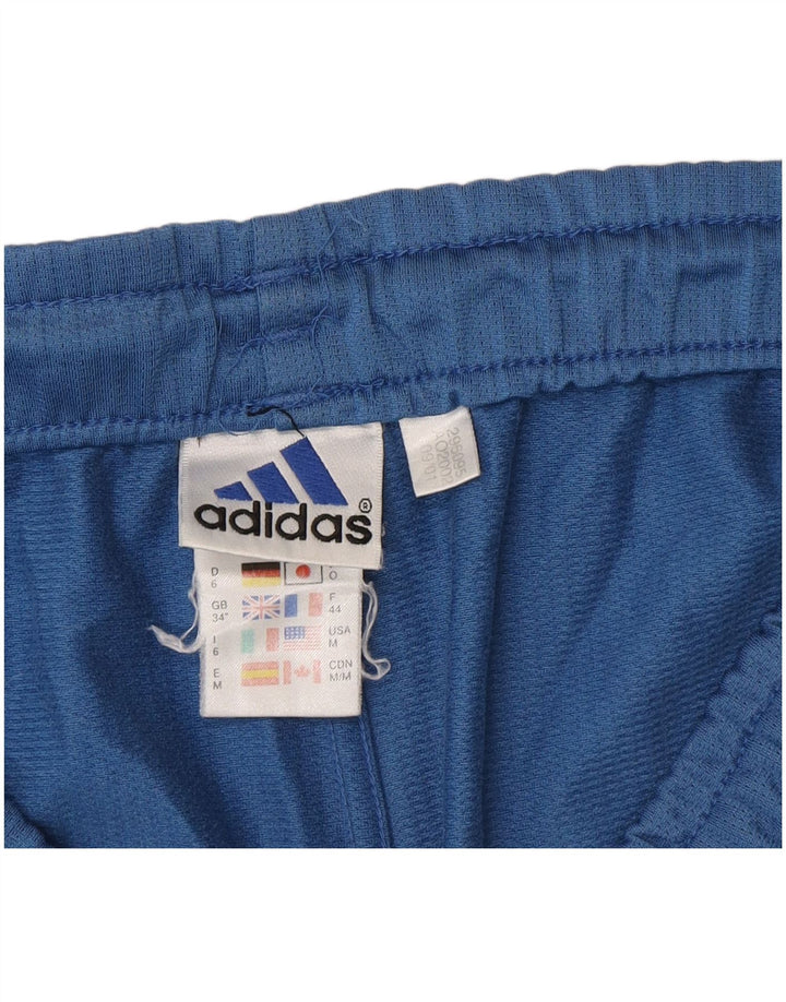 Shorts esportivos masculinos Adidas médio azul poliéster