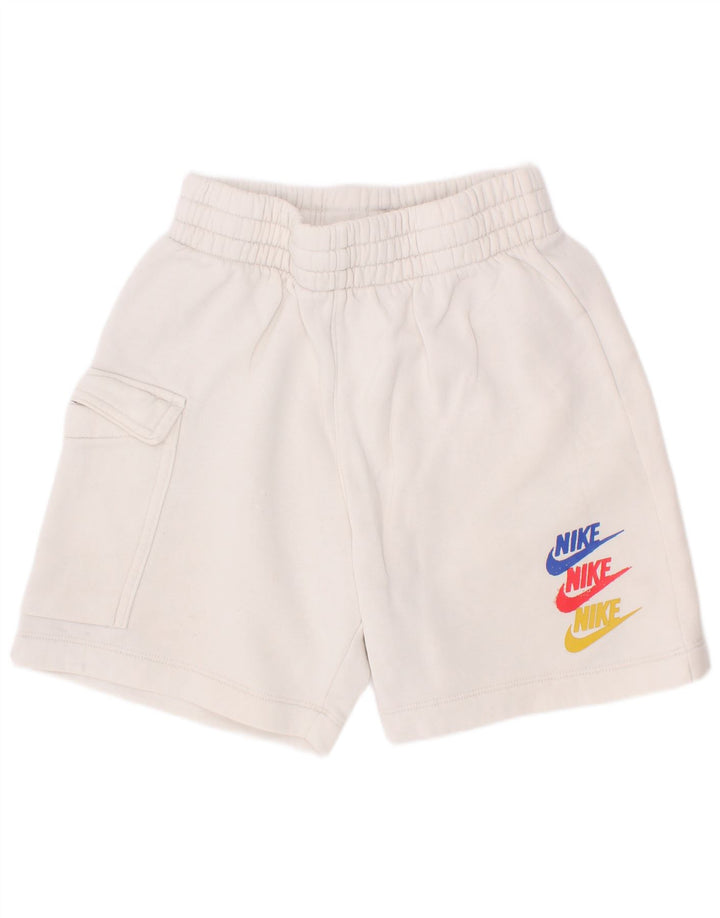 Shorts esportivos Nike Boys Graphic Cargo 8-9 anos pequenos de algodão branco