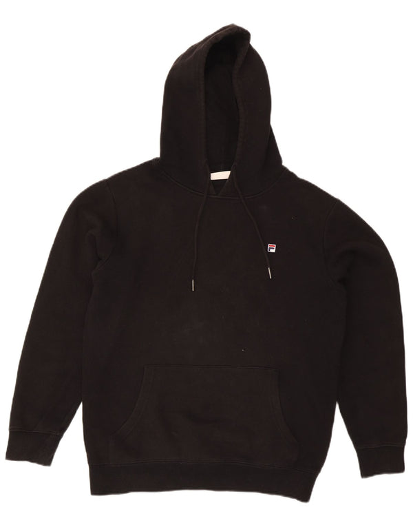 Fila Mens Loose Fit Hoodie Jumper XS Algodão Preto