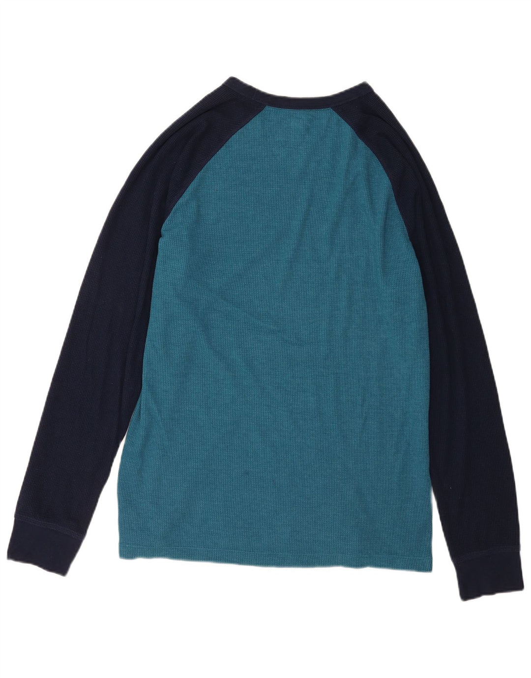 Top masculino Gap manga comprida grande algodão colorblock azul