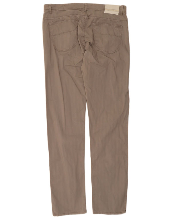 SIVIGLIA Mens Slim Fit Calça Casual W38 L34 Algodão Cinza