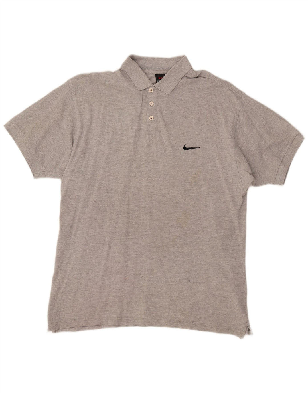 Camisa polo masculina Nike UK 44/46 grande algodão cinza