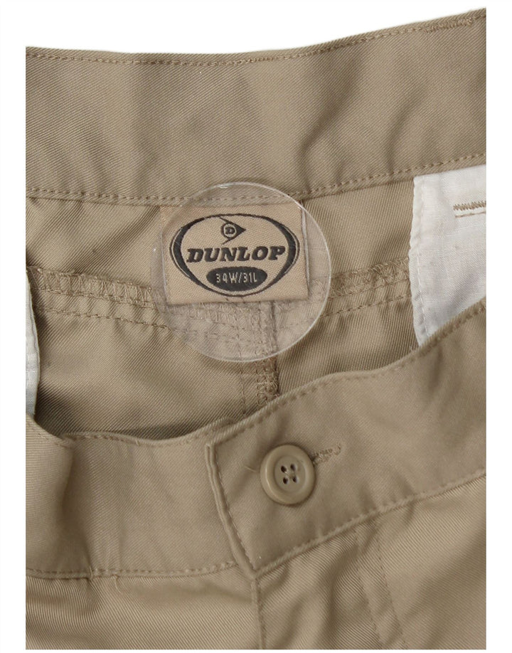 Calça Chino Masculina DUNLOP W34 L31 Poliéster Bege