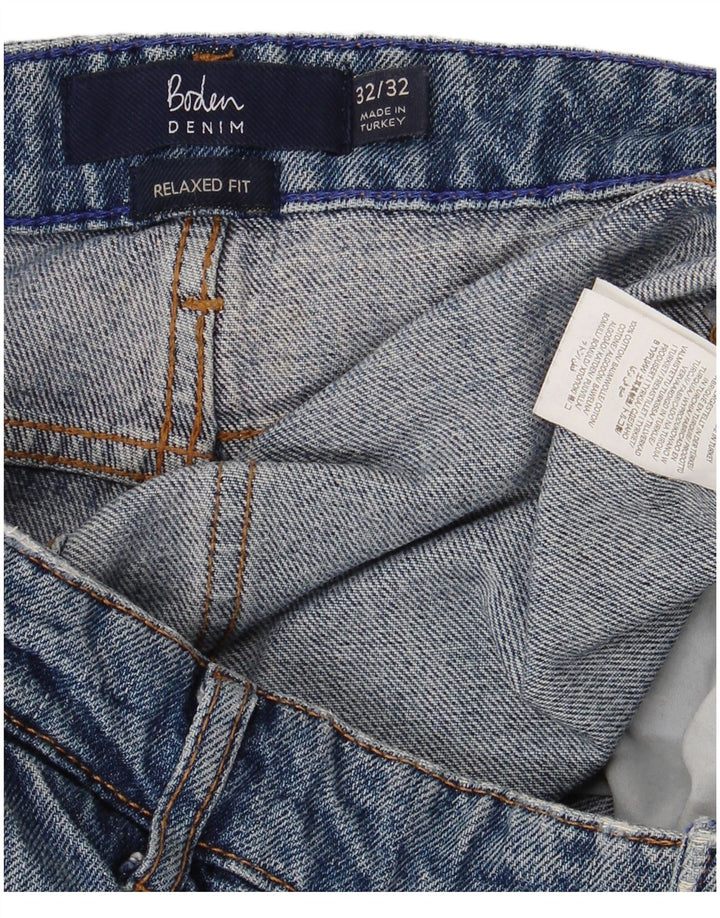 Calça jeans feminina Boden solta W32 L29 algodão azul
