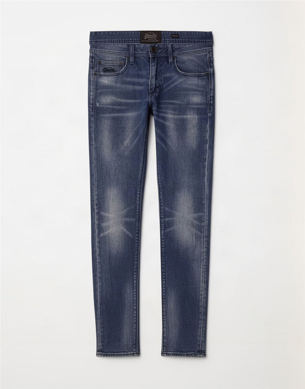 Jeans skinny masculino Superdry W32 L32 azul algodão