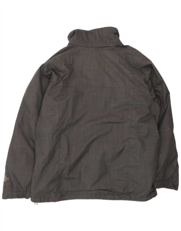 Jaqueta corta-vento masculina Columbia UK 40 poliéster cinza grande