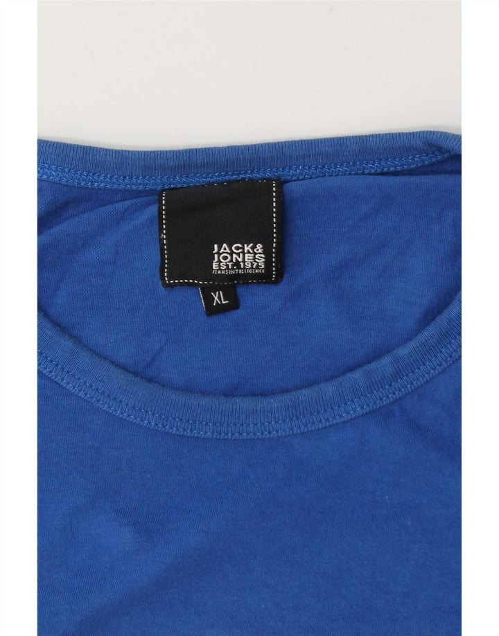 Camiseta gráfica masculina JACK & JONES XL azul