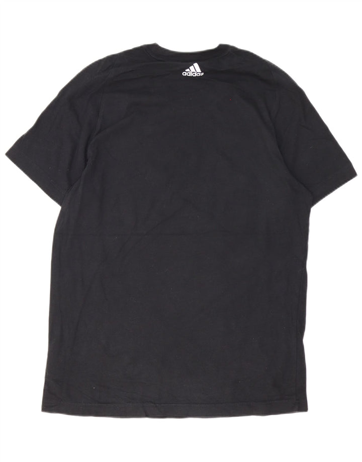 Adidas Mens Graphic T-Shirt Top Médio Algodão Preto