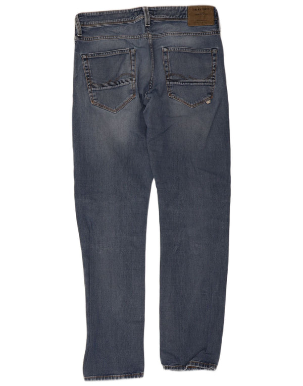 Jeans retos masculinos Jack & Jones W33 L32 algodão azul