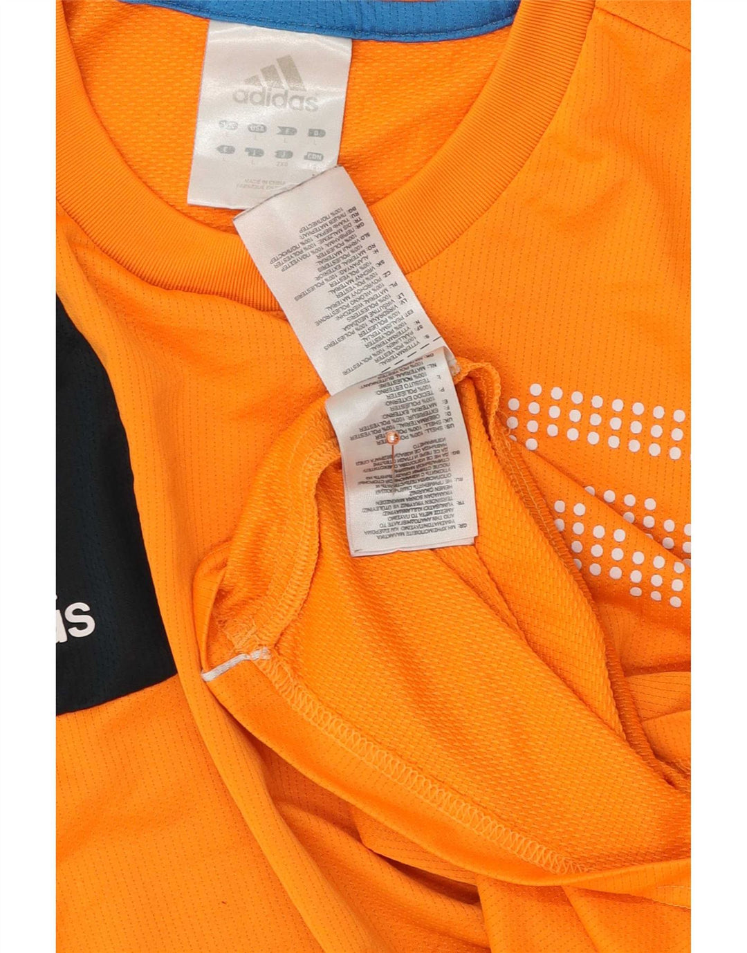 Adidas Mens Graphic T-Shirt Top Grande Laranja Colorblock Poliéster