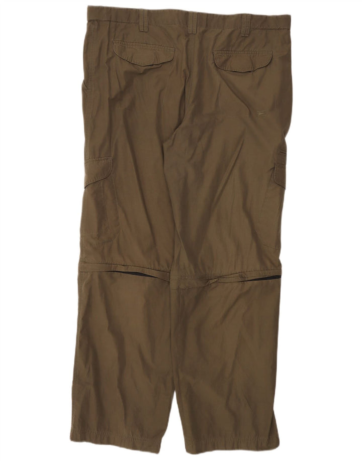 Calça cargo masculina reta MARKS & SPENCER W40 L31 poliamida verde
