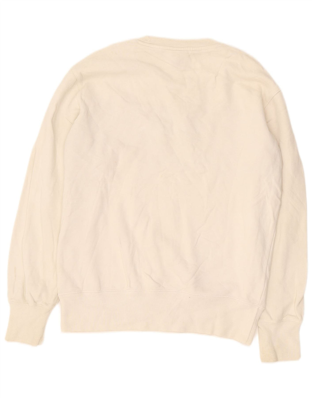 CHAMPION Suéter gráfico masculino grande de algodão colorido branco
