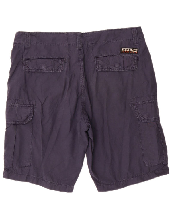 Shorts cargo masculino Napapijri W33 médio azul marinho algodão