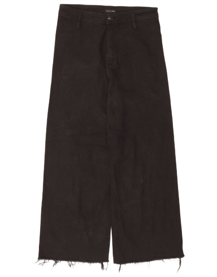 Calça casual feminina Massimo Dutti EU 40 Médio W30 L27 Algodão Preto