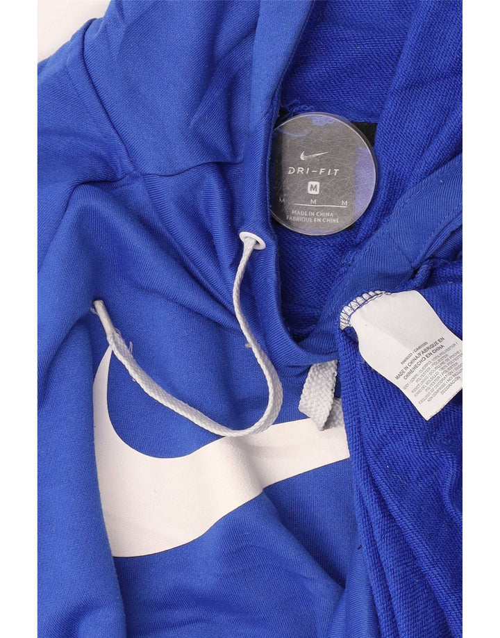 Suéter Nike masculino Dri Fit Graphic com capuz azul médio poliéster