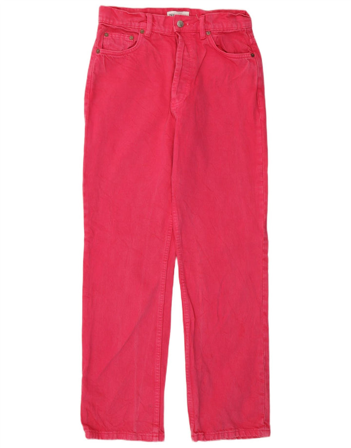 Calça jeans reta feminina Zara EU 38 pequena W28 L29 rosa