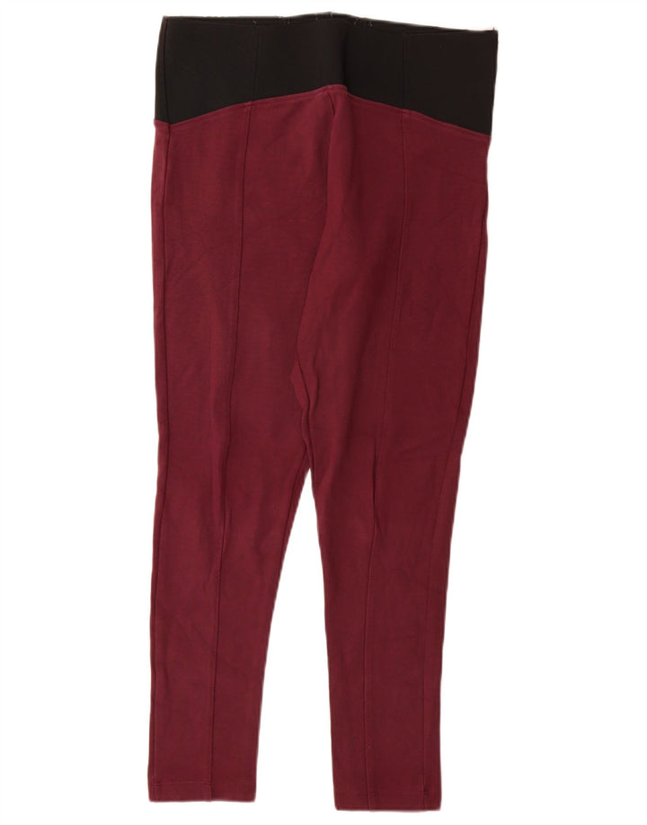 Leggings femininas Marks & Spencer Reino Unido 12 viscose média Borgonha