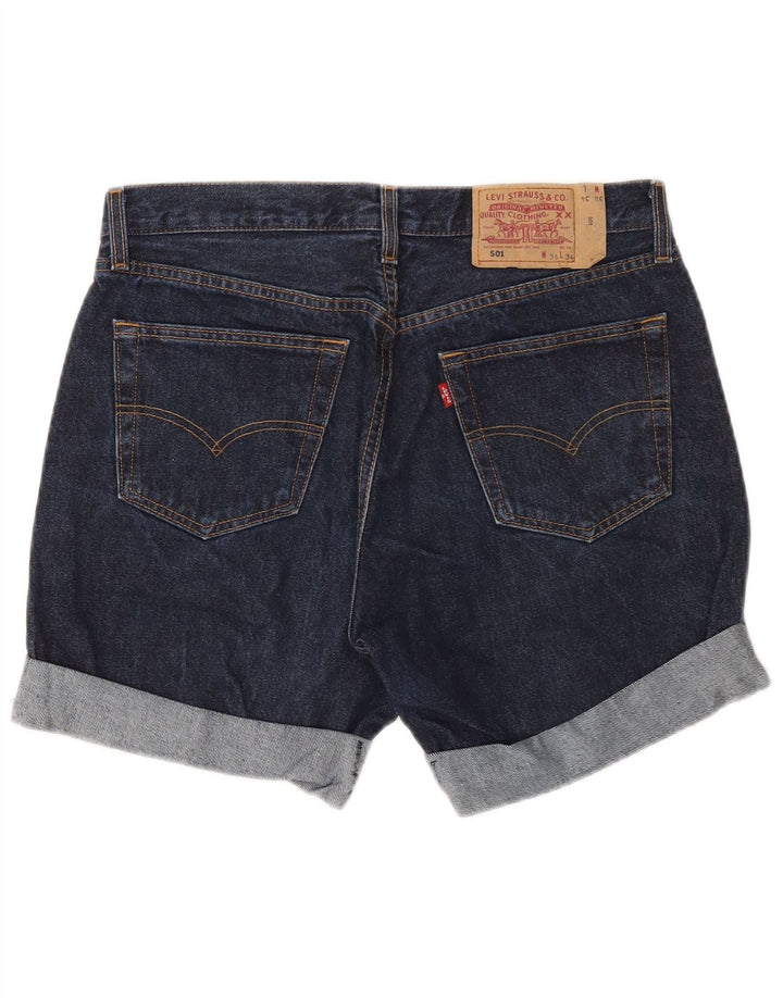 Shorts jeans masculino 501 da Levi's W34 grande azul marinho