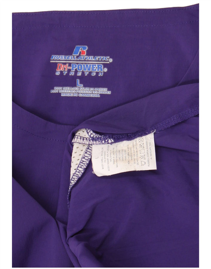 Camiseta masculina RUSSELL ATLÉTICA Top grande roxo colorido em nylon