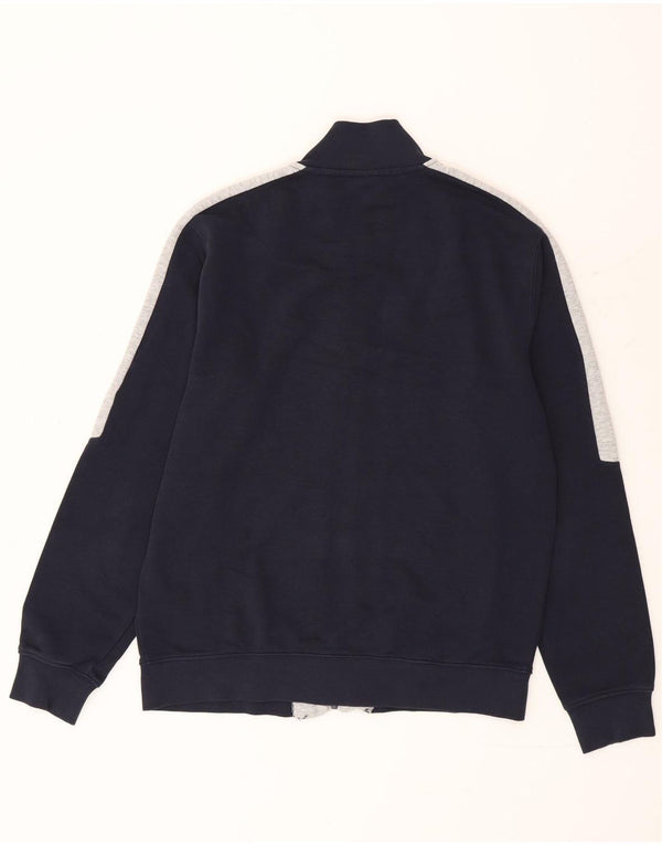 Arena Mens Treino Top Jaqueta Grande Algodão Colourblock Azul Marinho